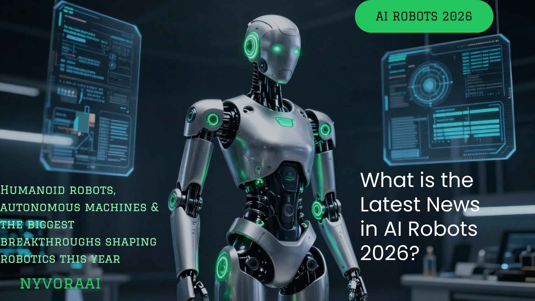 Latest news in AI robots 2026 - humanoid robots Tesla Optimus and Boston Dynamics Atlas working together in futuristic factory setting