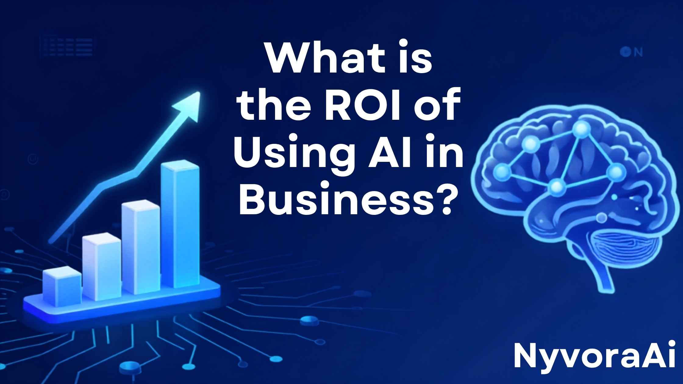 What is the ROI of using AI in business - financial chart showing profit growth and cost savings from AI