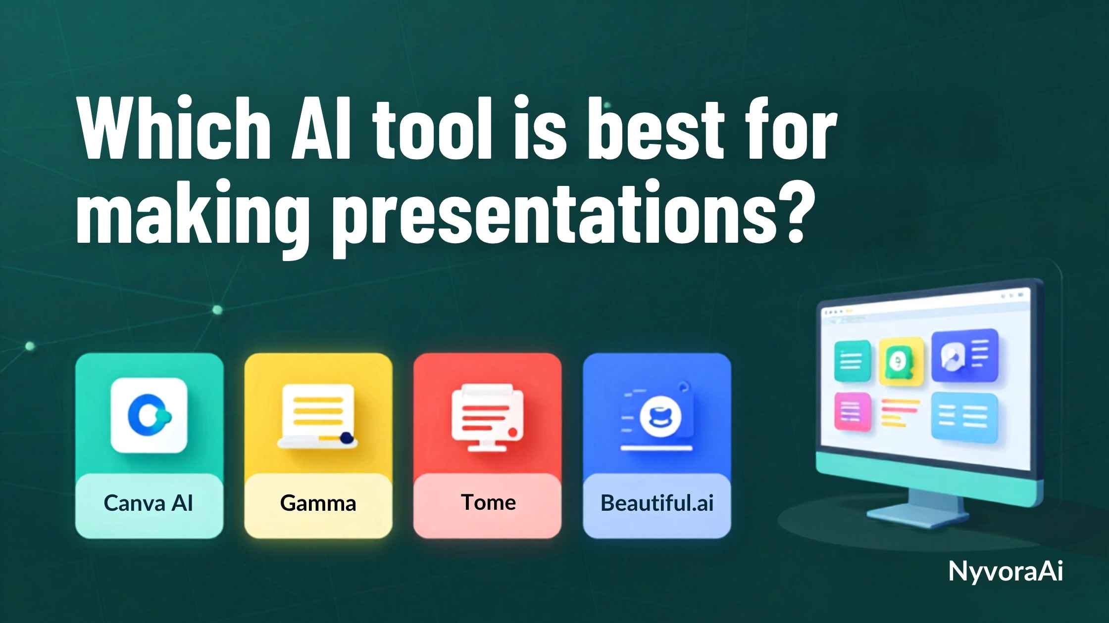Which AI tool is best for making presentations - comparison of AI-generated presentation slides from Gamma, Beautiful.ai, and Canva