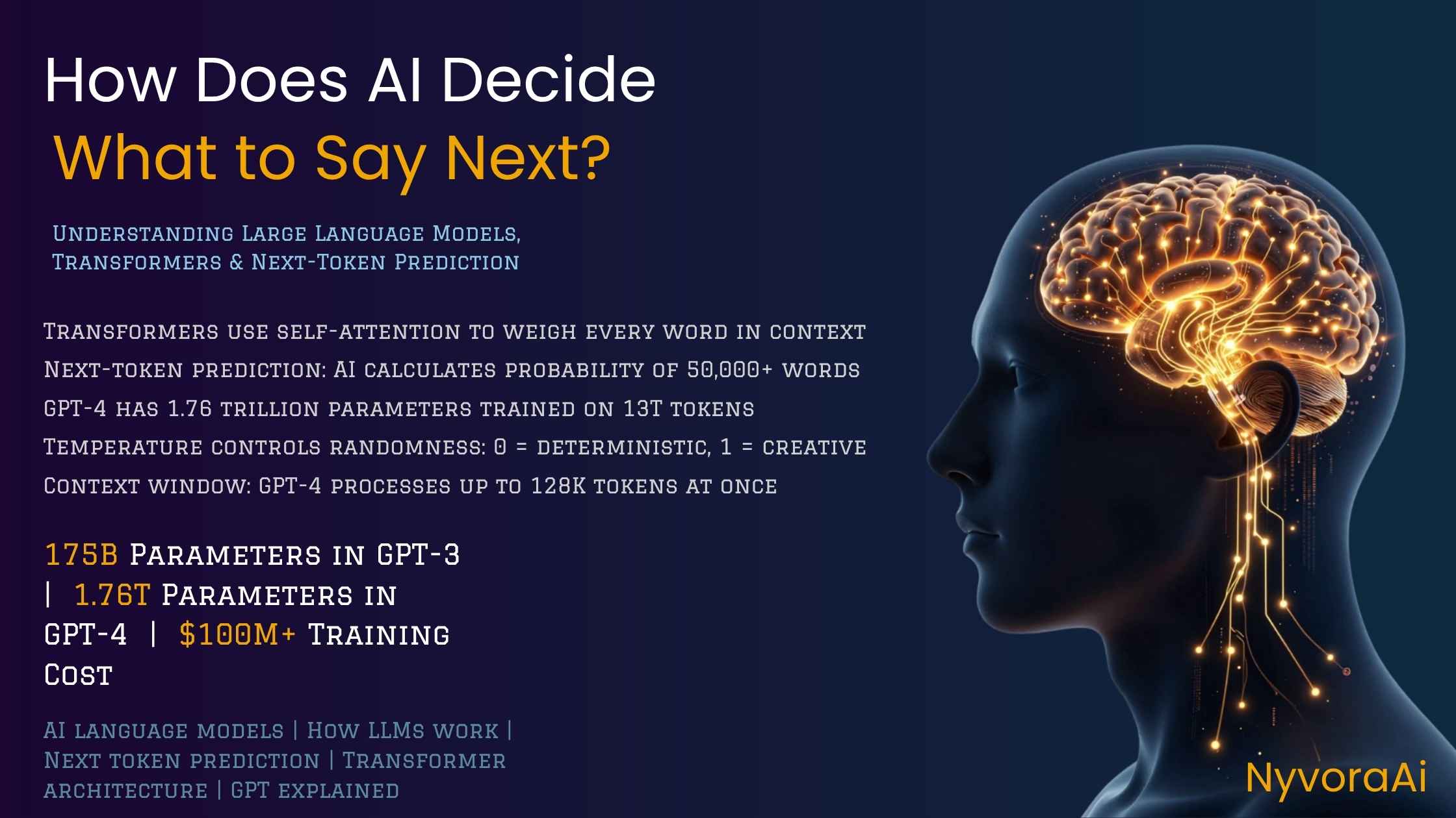 How does AI decide what to say next - visual representation of probability distribution for next word selection