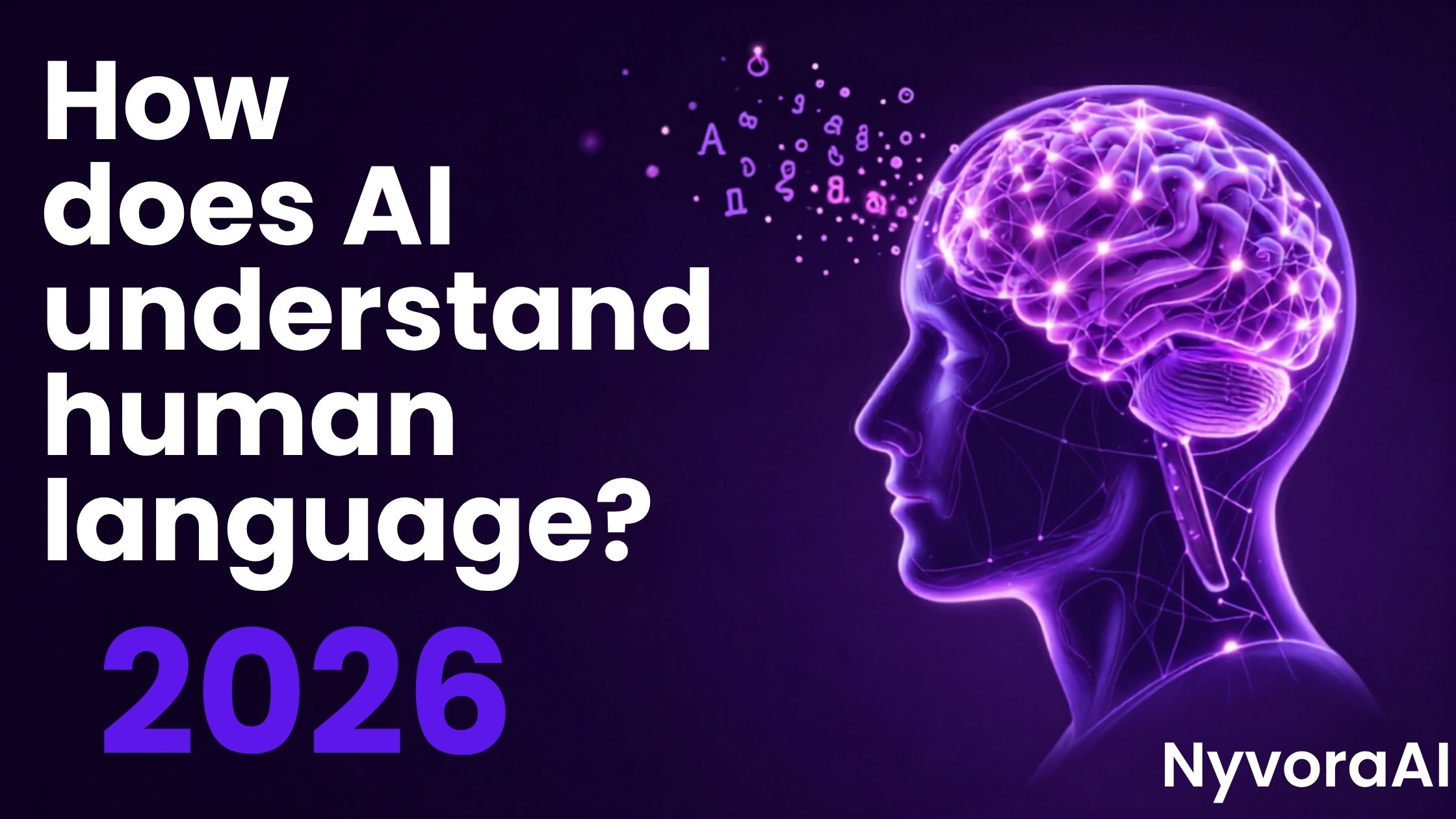 How does AI understand human language - diagram showing text being broken into tokens and processed by a neural network transformer