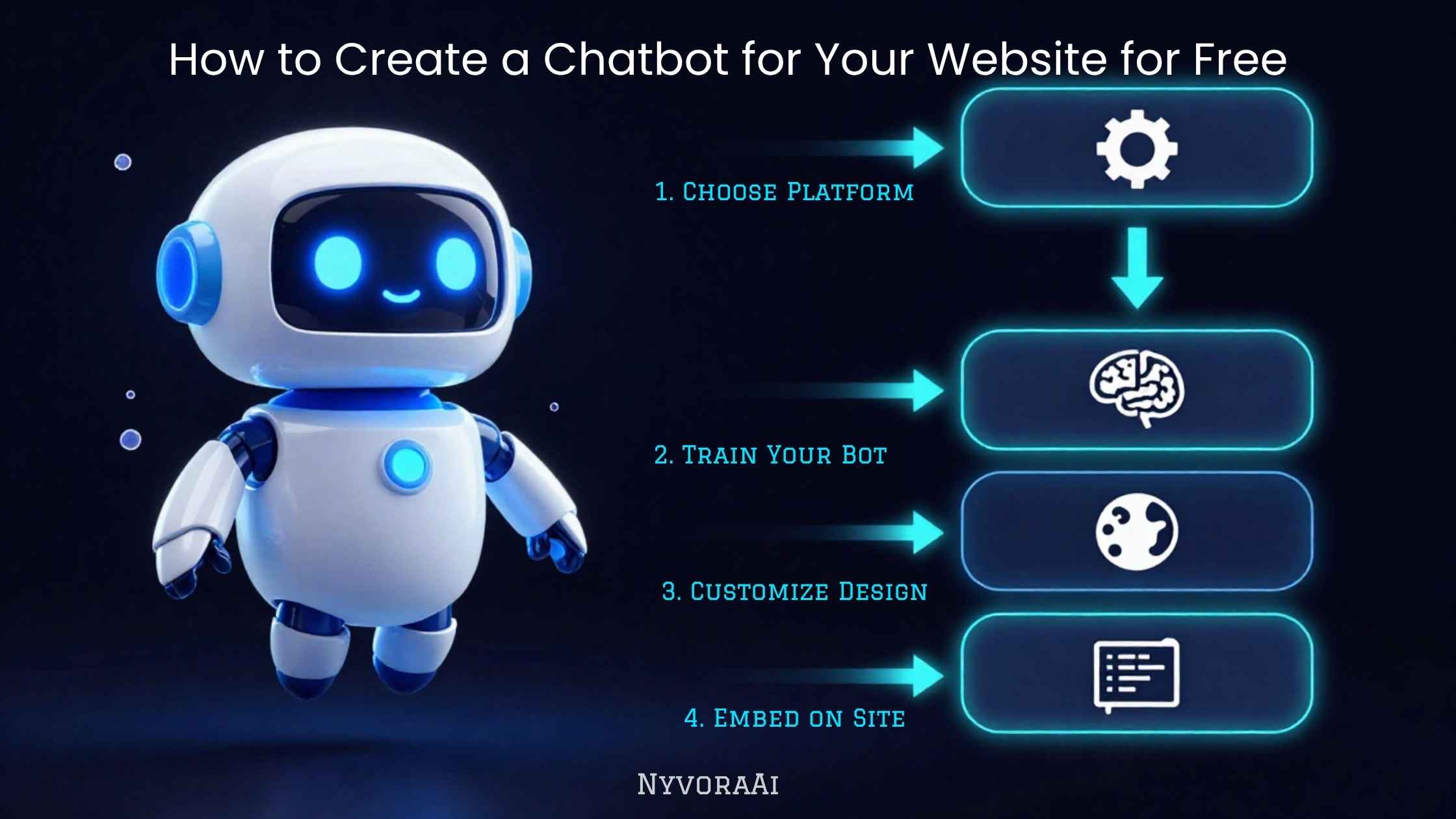 how to create a chatbot for your website for free - laptop screen showing a free AI chatbot widget open on a business website