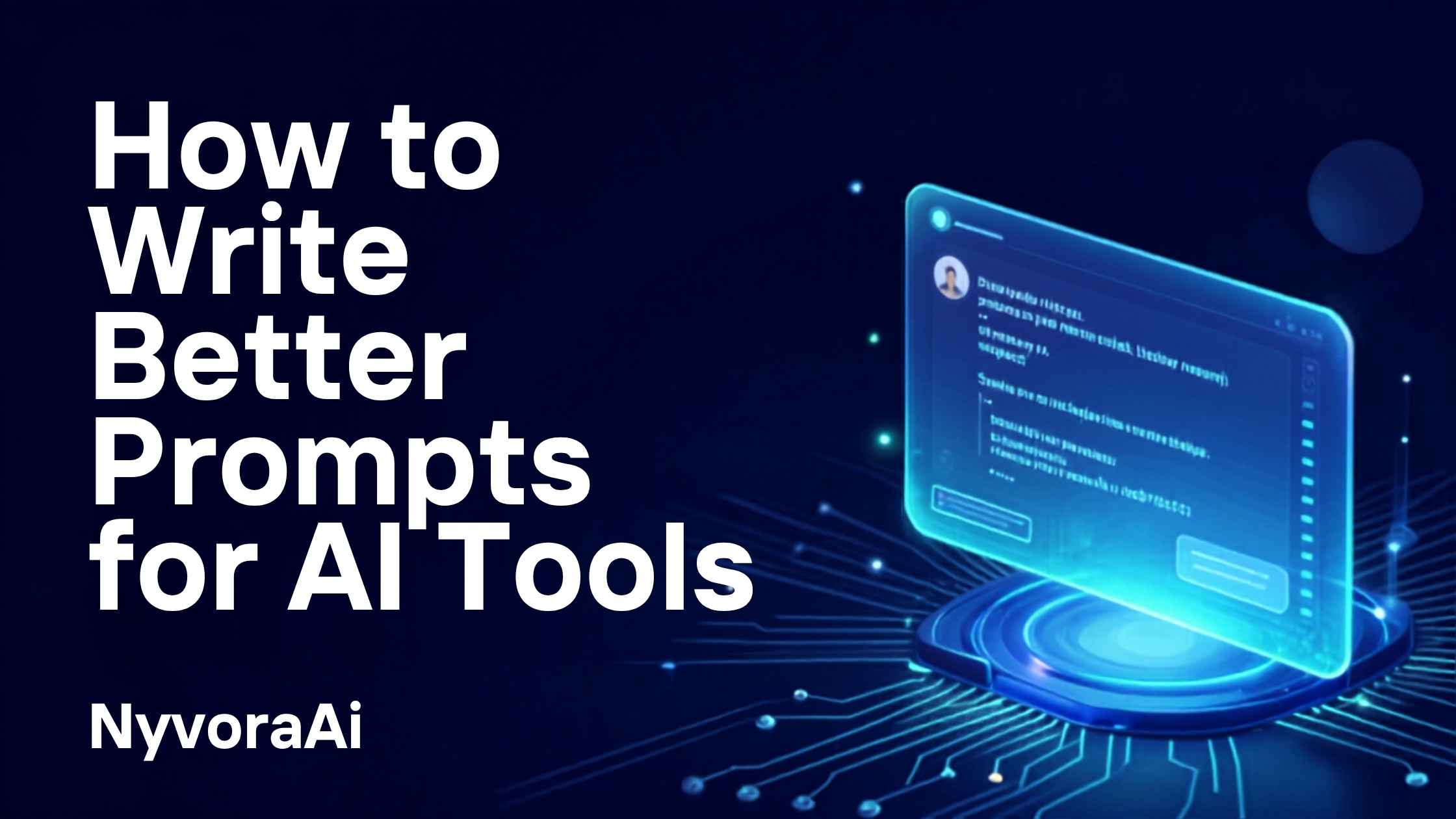 How to write better prompts for AI tools - person typing a structured prompt into an AI chat app on a phone