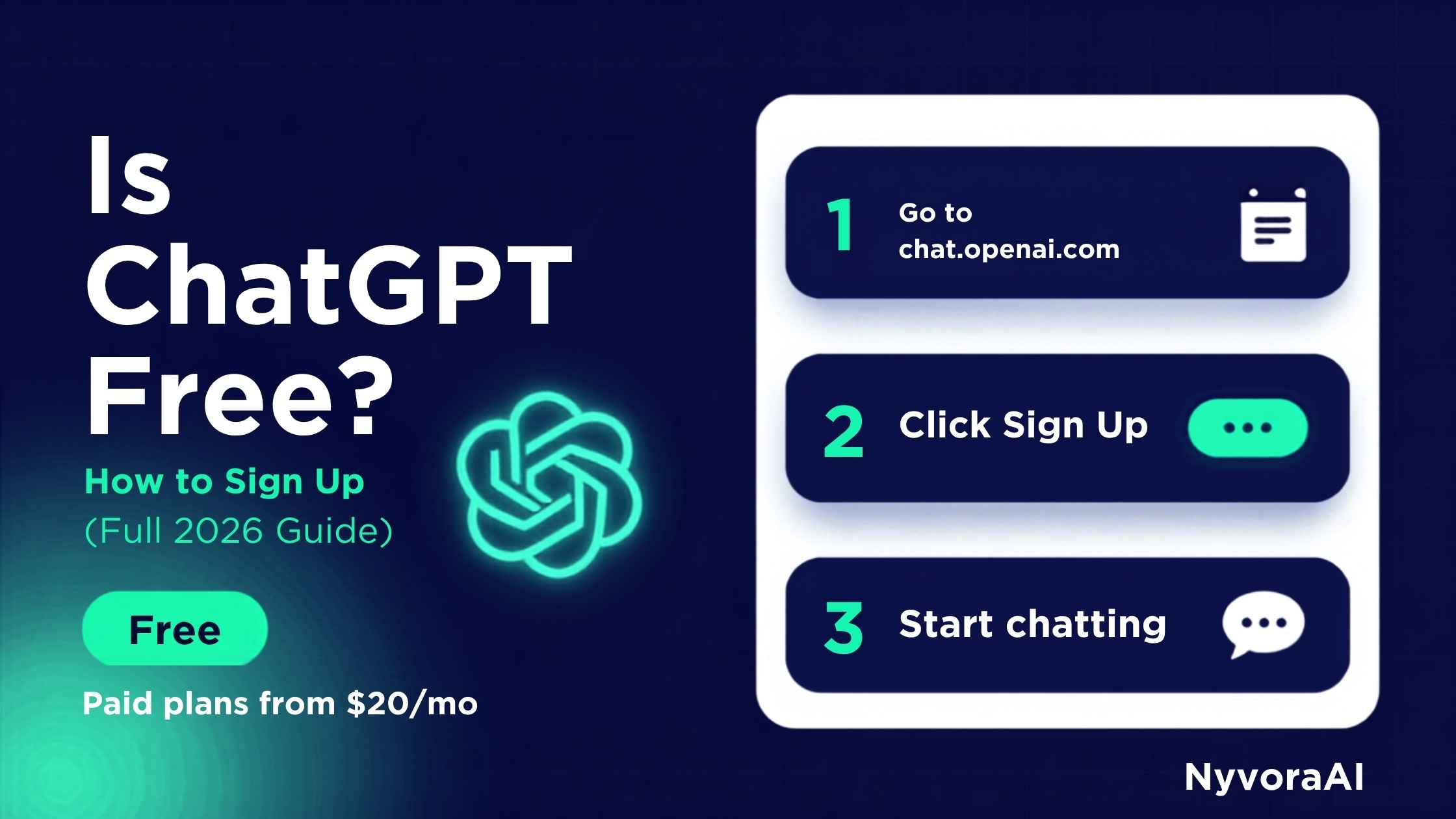 Is ChatGPT free and how to sign up - screenshot showing ChatGPT signup screen and pricing plans on desktop