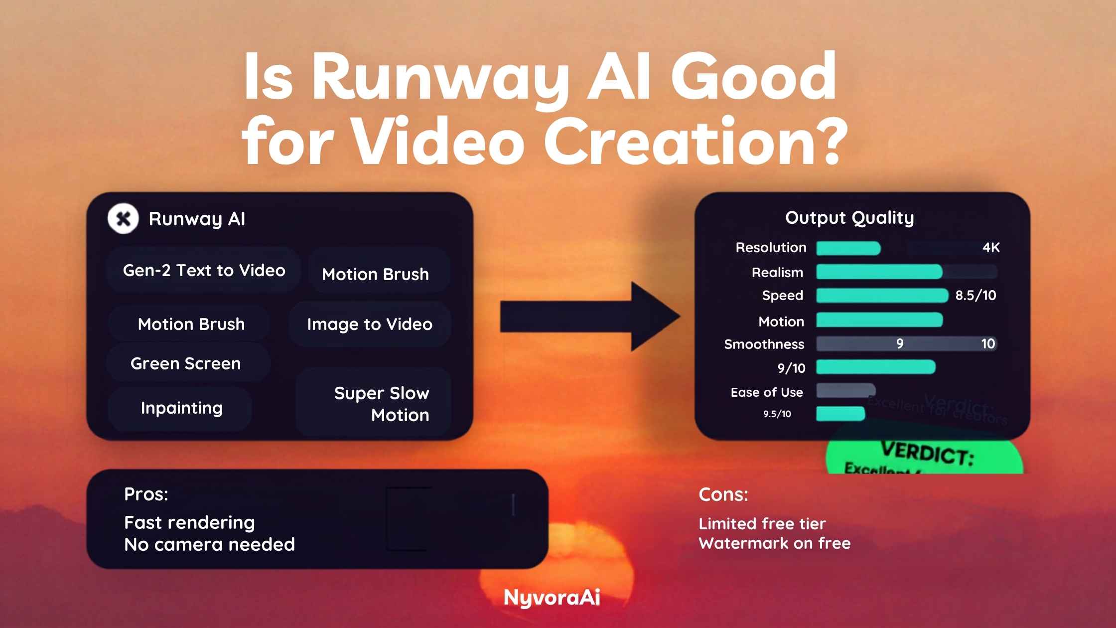 Is Runway AI good for video creation - screenshot of Runway's Gen-4 video generation interface with a rendered clip