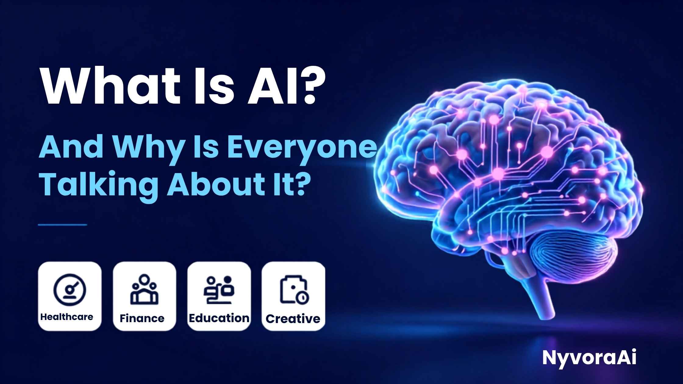 What is AI and why is everyone talking about it - visual illustration of artificial intelligence impacting modern daily life