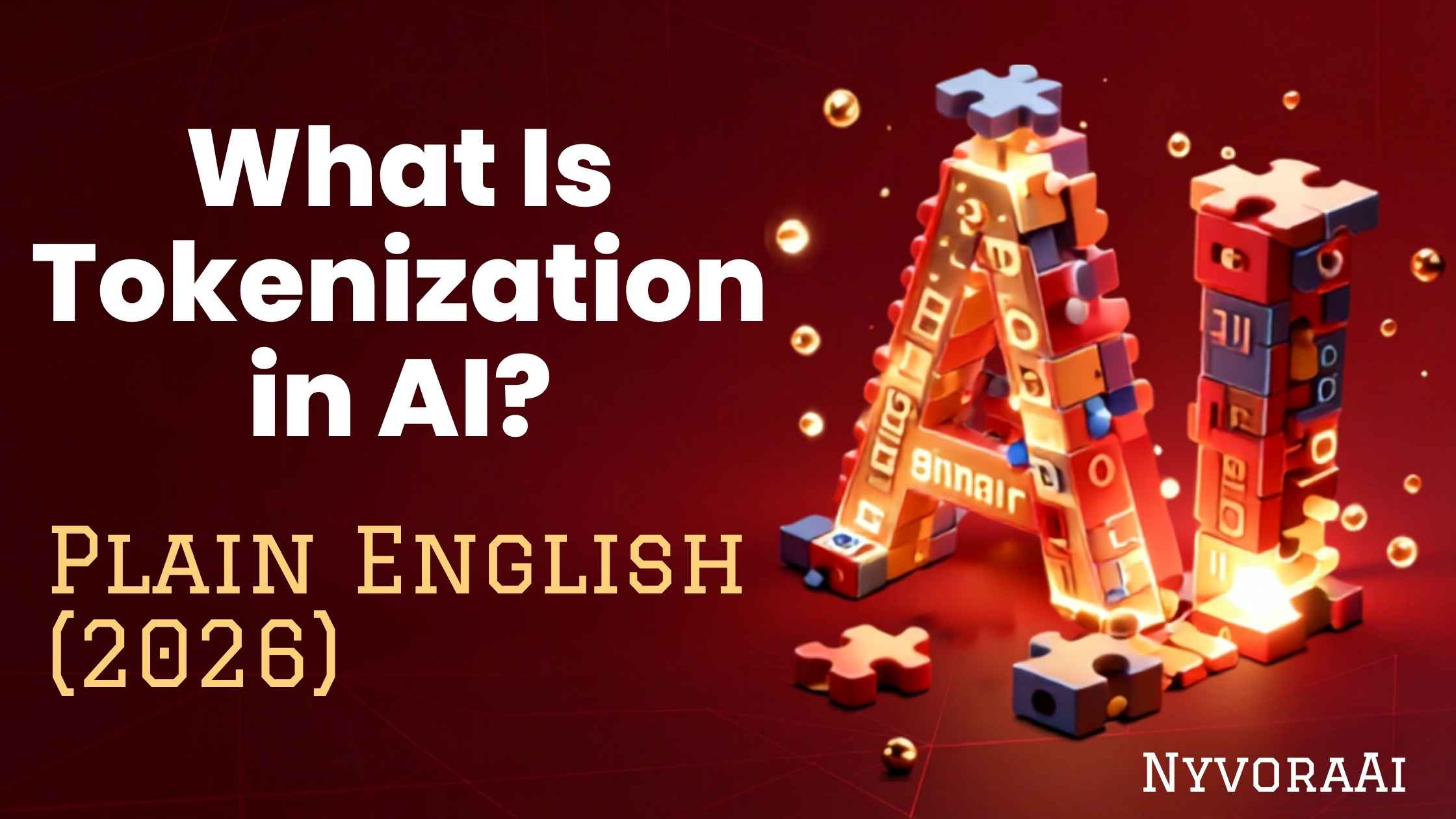 What is tokenization in AI - diagram showing a sentence being split into coloured token chunks by an AI language model
