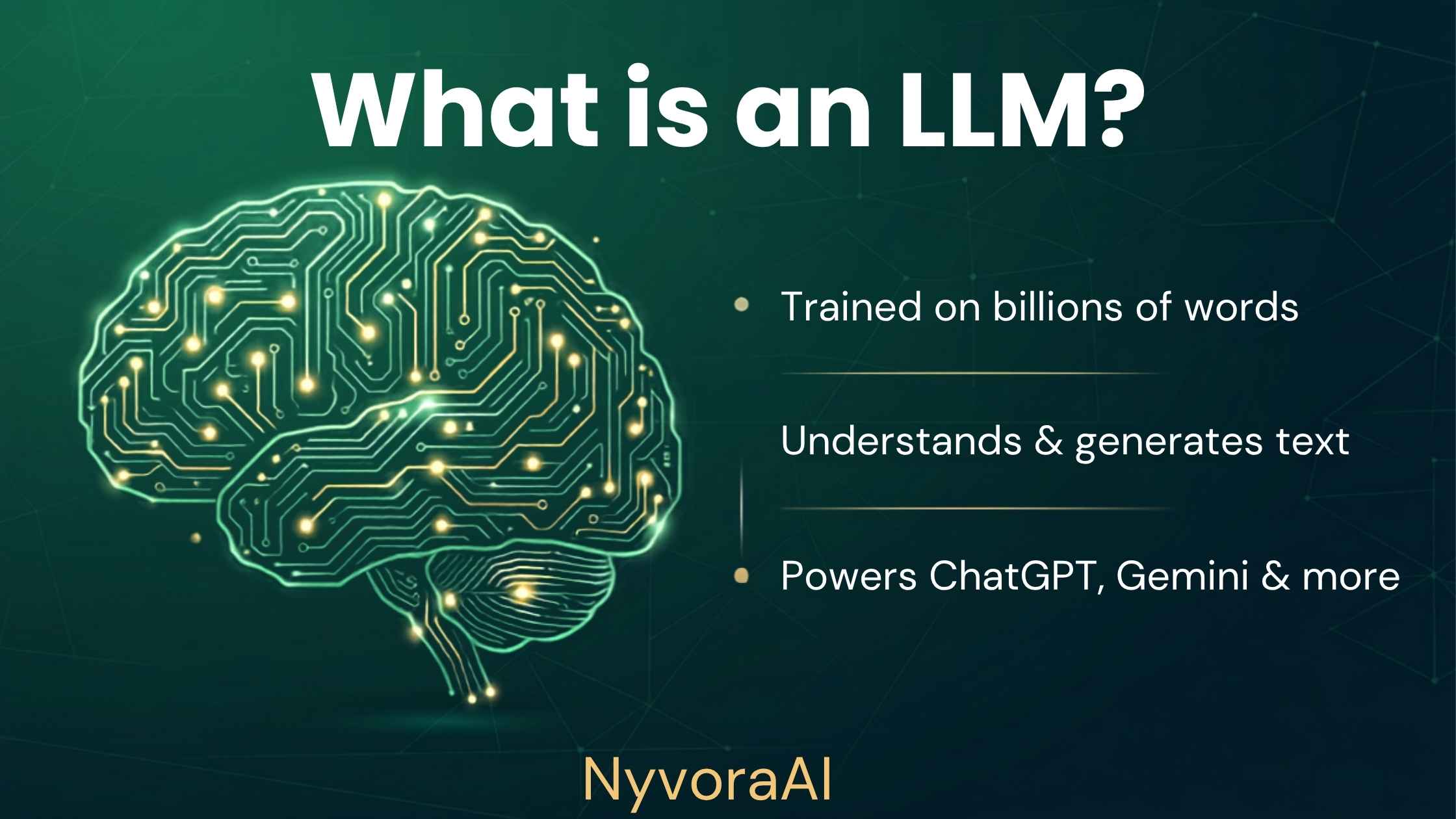 What is an LLM in simple words - illustrated guide showing ChatGPT Claude and Gemini conversation bubbles
