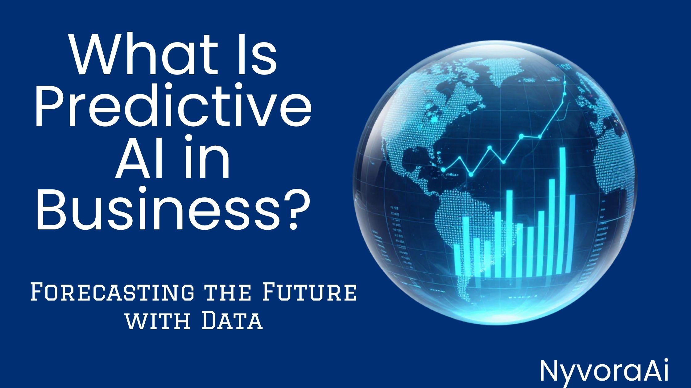 What is predictive AI in business - futuristic dashboard showing predictive analytics and forecasting trends