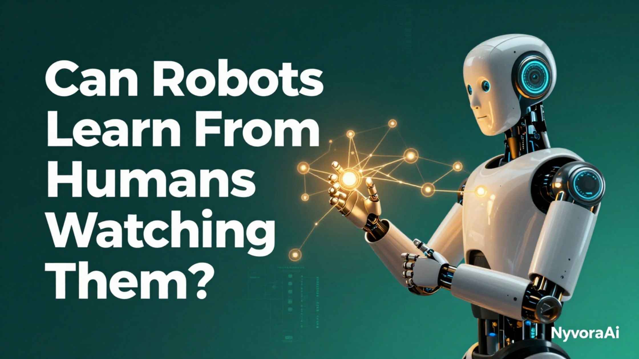 Can robots learn from humans watching them - AI robot observing human demonstration in a modern research laboratory